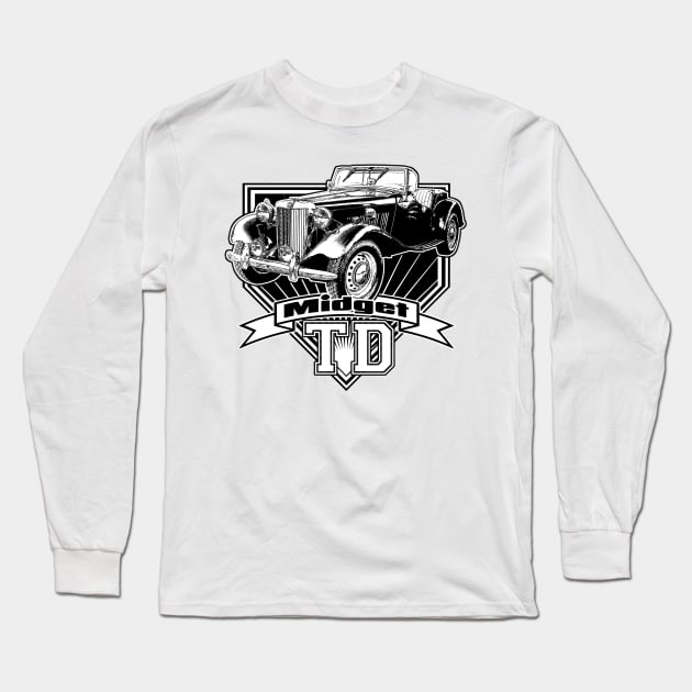 MG Midget TD Long Sleeve T-Shirt by CoolCarVideos